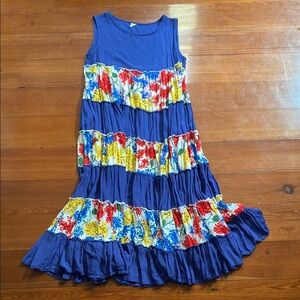Floral Stripe Maxi Dress with Pockets